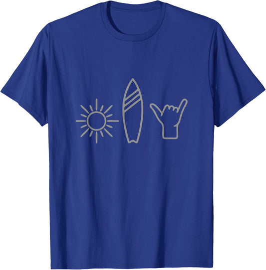Surfer Surfboard Vintage Surfing Beach Summer Surf Men Women Kids T-Shirt - T-Shirt | Royal