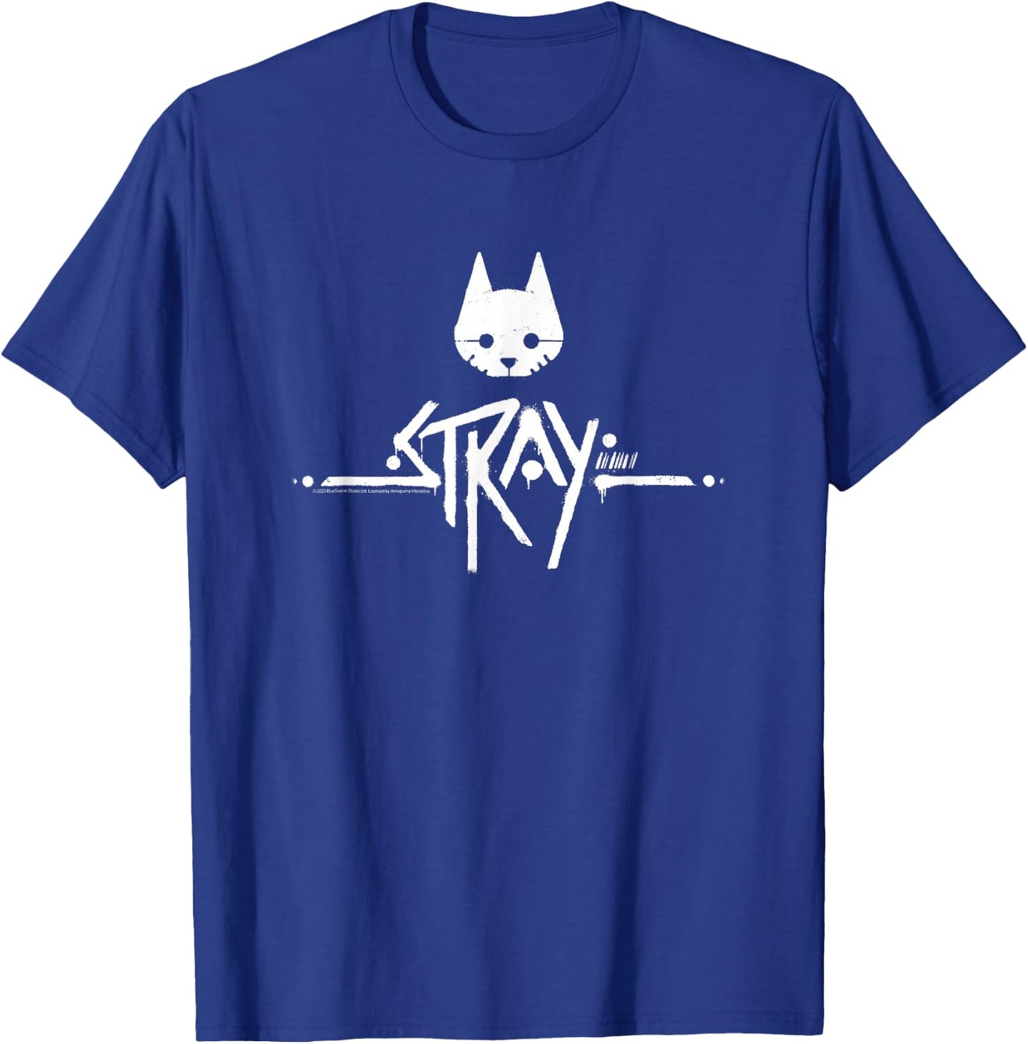 Stray Cat Head and Logo T-Shirt - T-Shirt | Royal