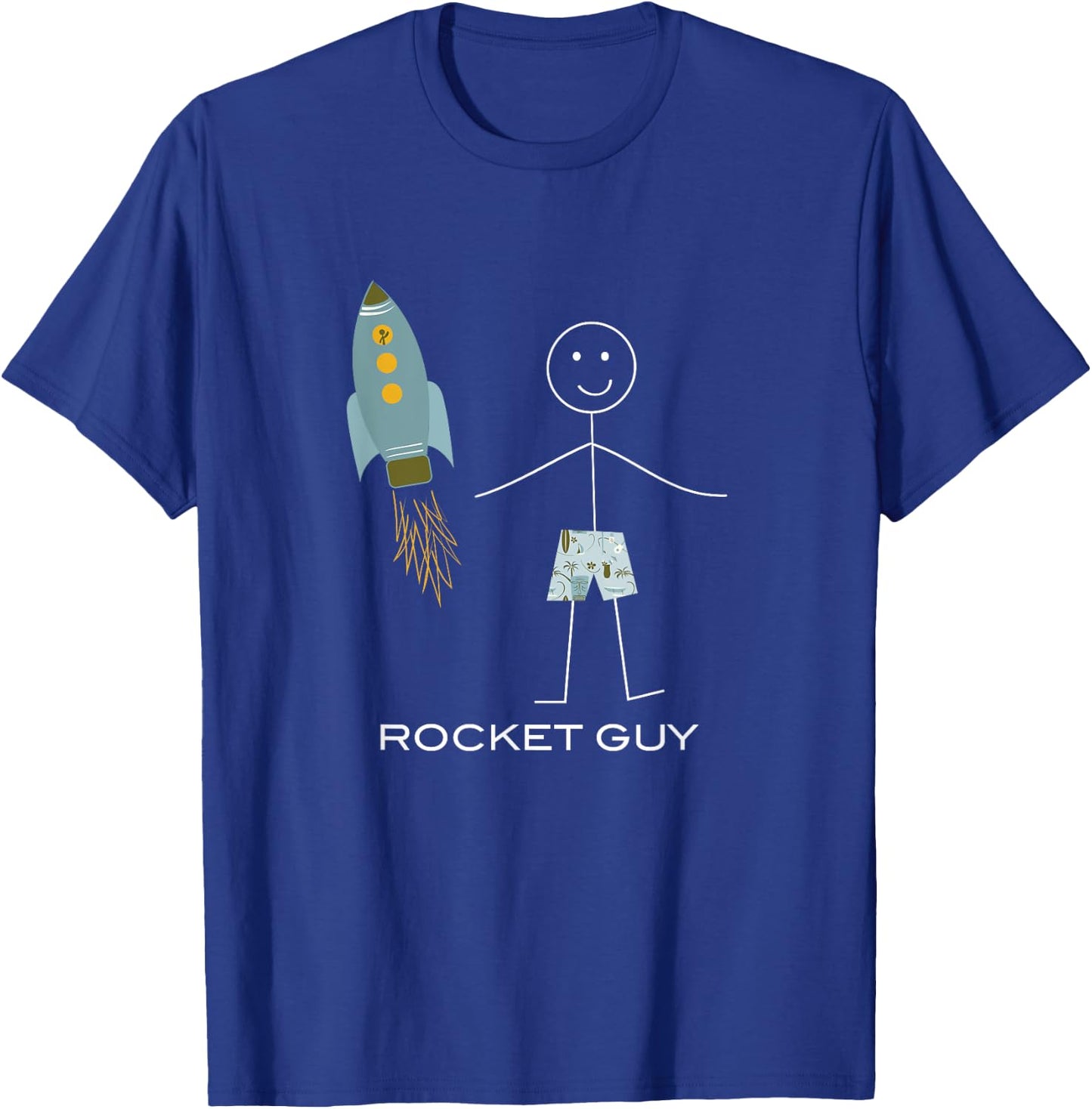 Funny Rocket Guy Space Boys Rocket T-Shirt - T-Shirt | Royal