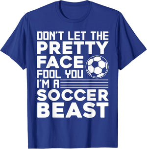 Cool Soccer Teen Girls Soccer Lover Player Sports T-Shirt - T-Shirt | Royal
