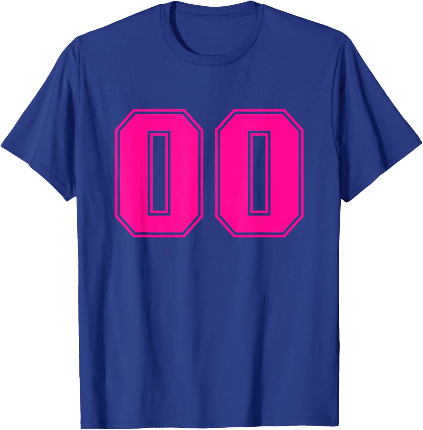 Pink Sport Team Number #00 T-Shirt - T-Shirt | Royal