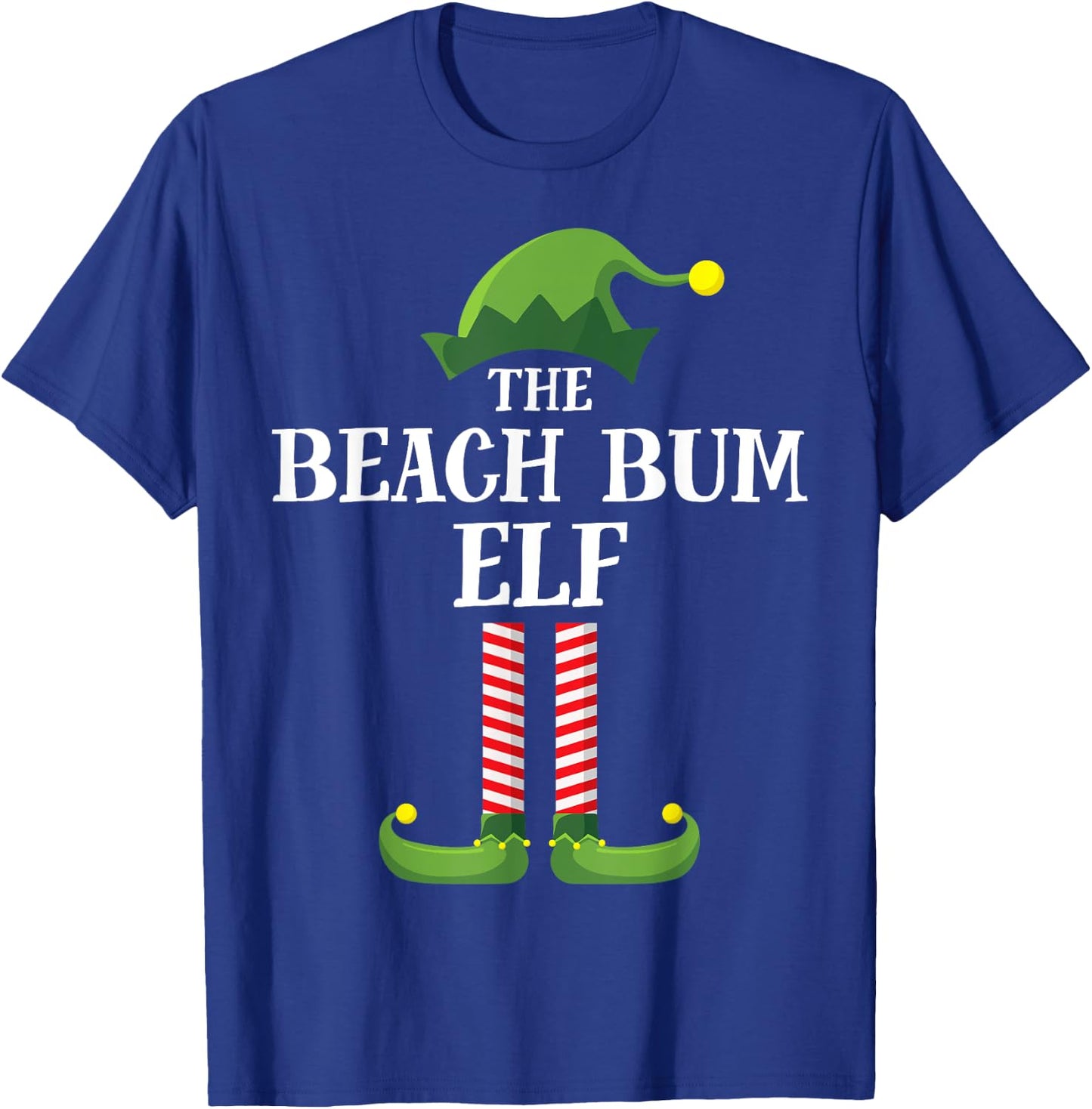 Beach Bum Elf Matching Family Group Christmas Funny Elf Men Women Kids T-Shirt - T-Shirt | Royal
