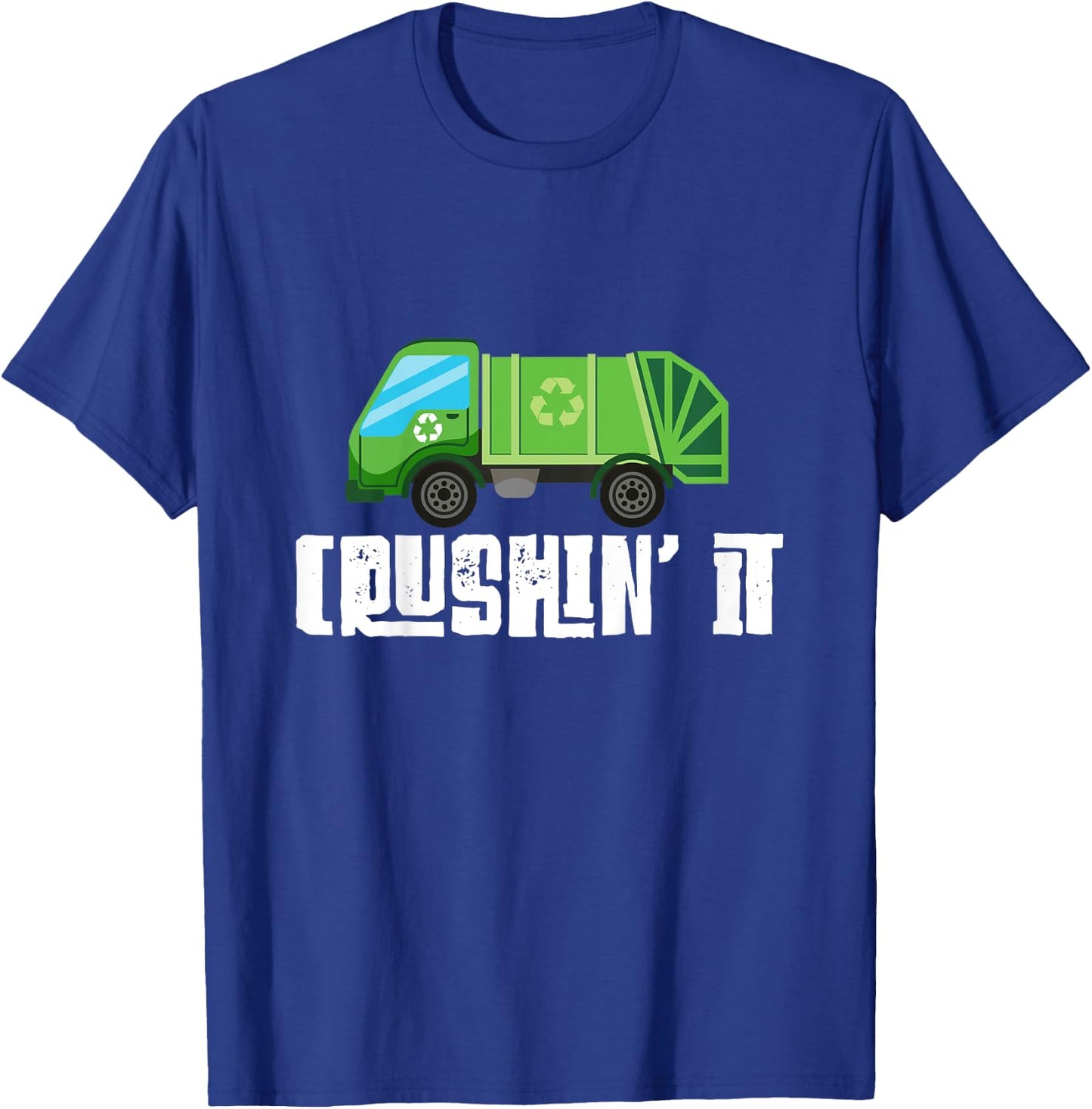 Kids Garbage Truck Crushin' It Kids Toddler Garbage Day T-Shirt - T-Shirt | Royal