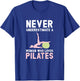 Never Underestimate A Woman Who Loves Pilates Fitness T-Shirt - T-Shirt | Royal