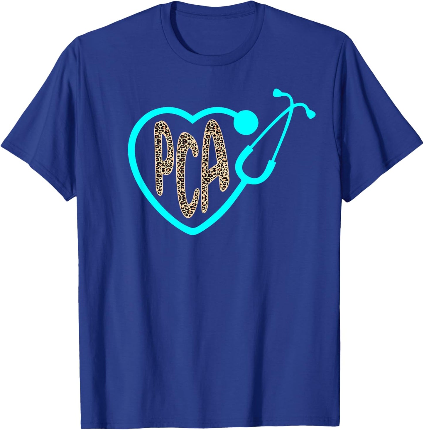 PCA Patient Care Assistant Heart Leopard Nurse Week 2023 T-Shirt - T-Shirt | Royal