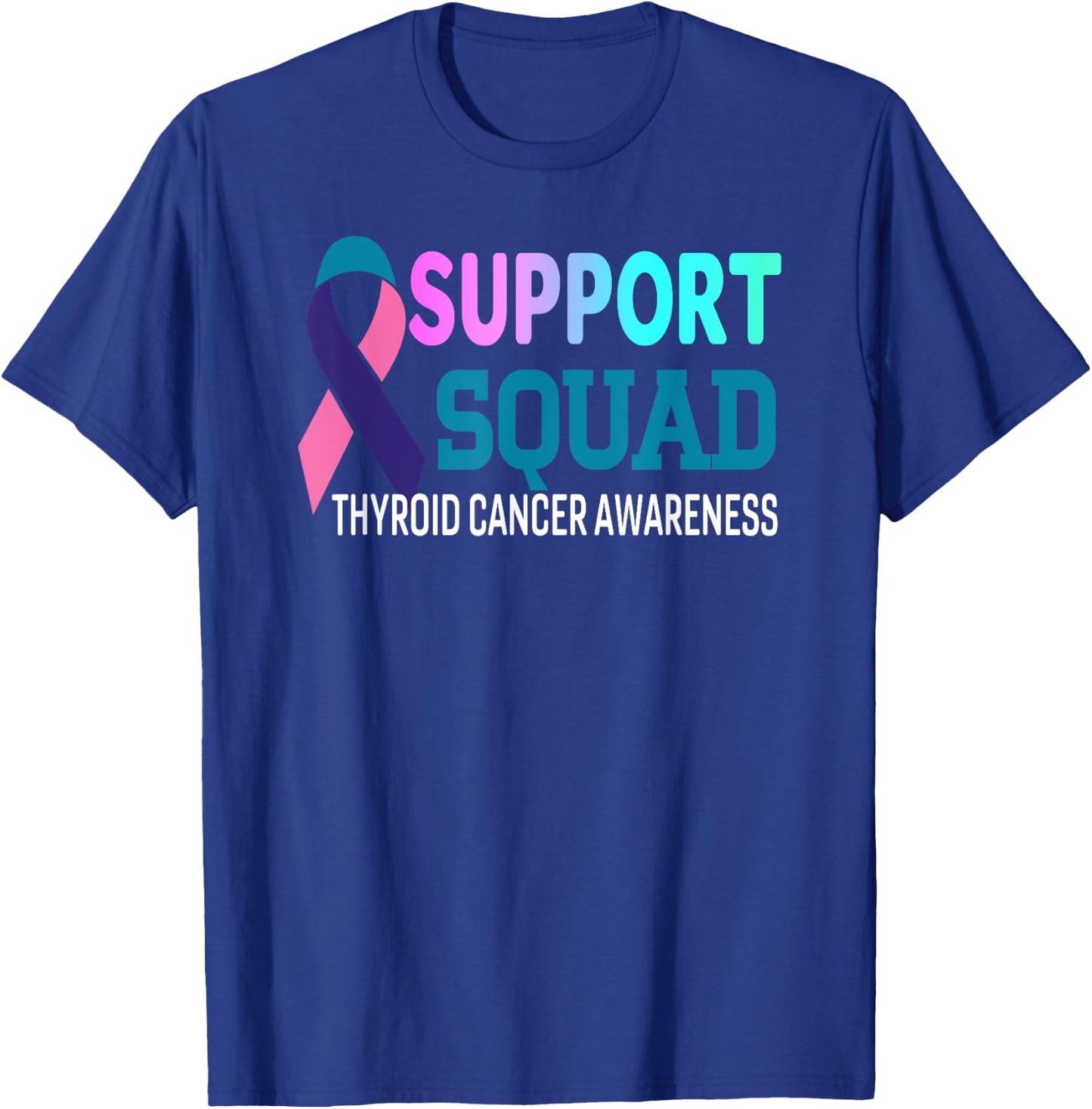 Ribbon Support Squad Thyroid Cancer Awareness T-Shirt - T-Shirt | Royal
