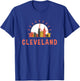 Ohio Cleveland Skyline Cityscape T-Shirt - T-Shirt | Royal