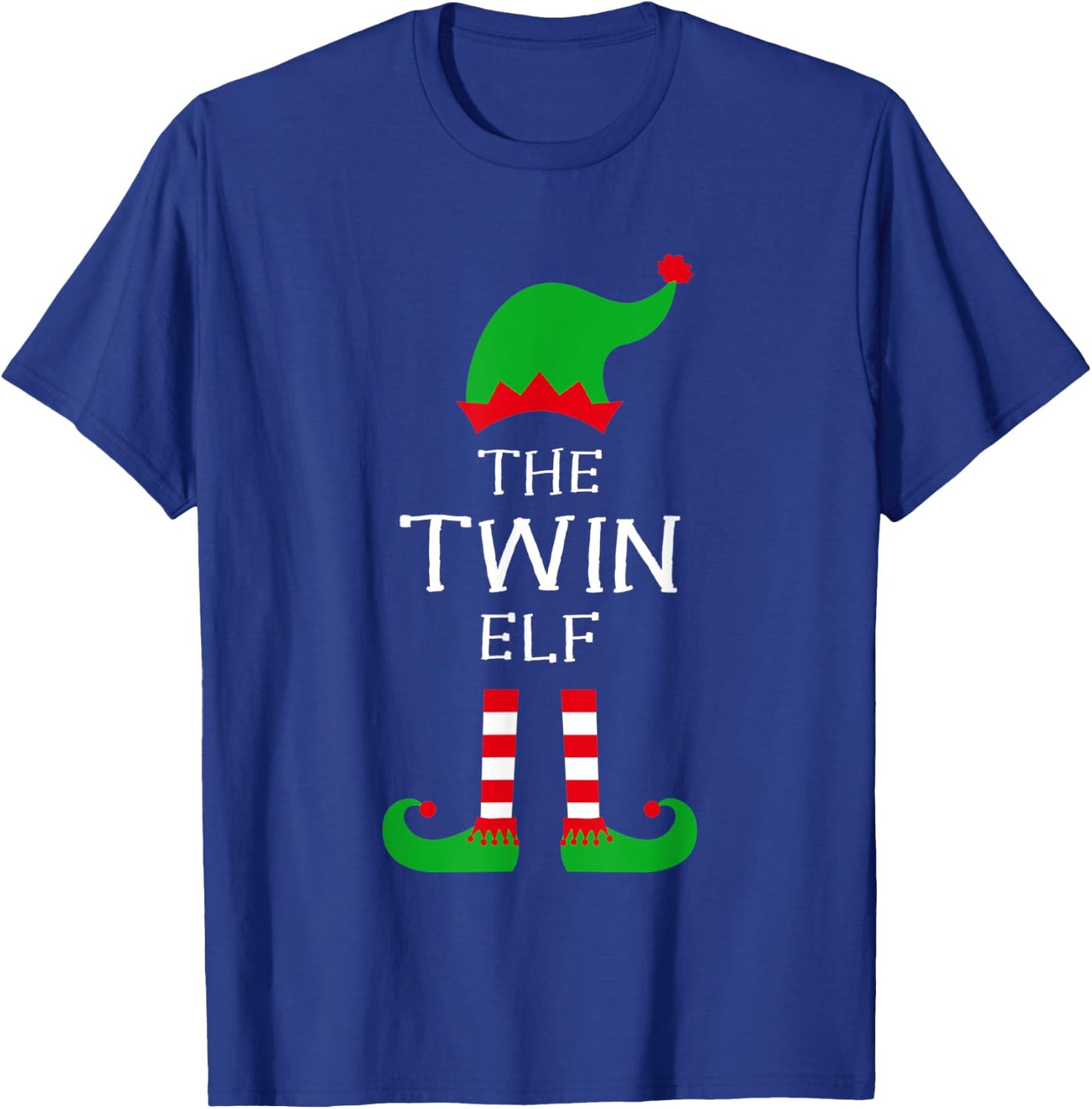 The Twin Elf Matching Family Group Idea Funny Christmas T-Shirt - T-Shirt | Royal