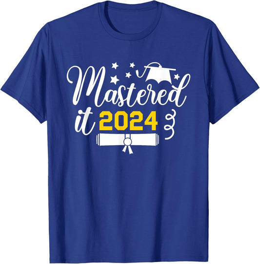 Mastered It 2024 Master Degree Graduation T-Shirt - T-Shirt | Royal
