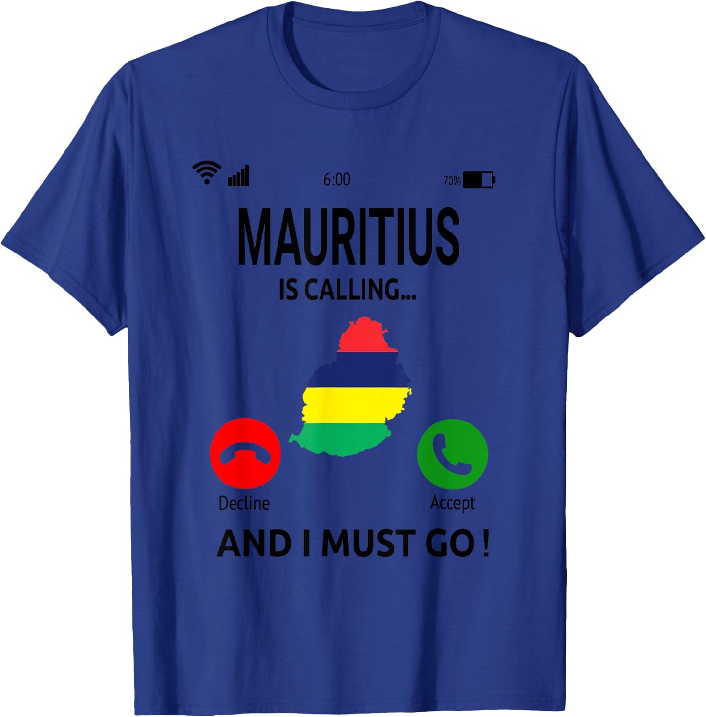 Mauritius Is Calling Indian Ocean Island Vacation Travel T-Shirt - T-Shirt | Royal
