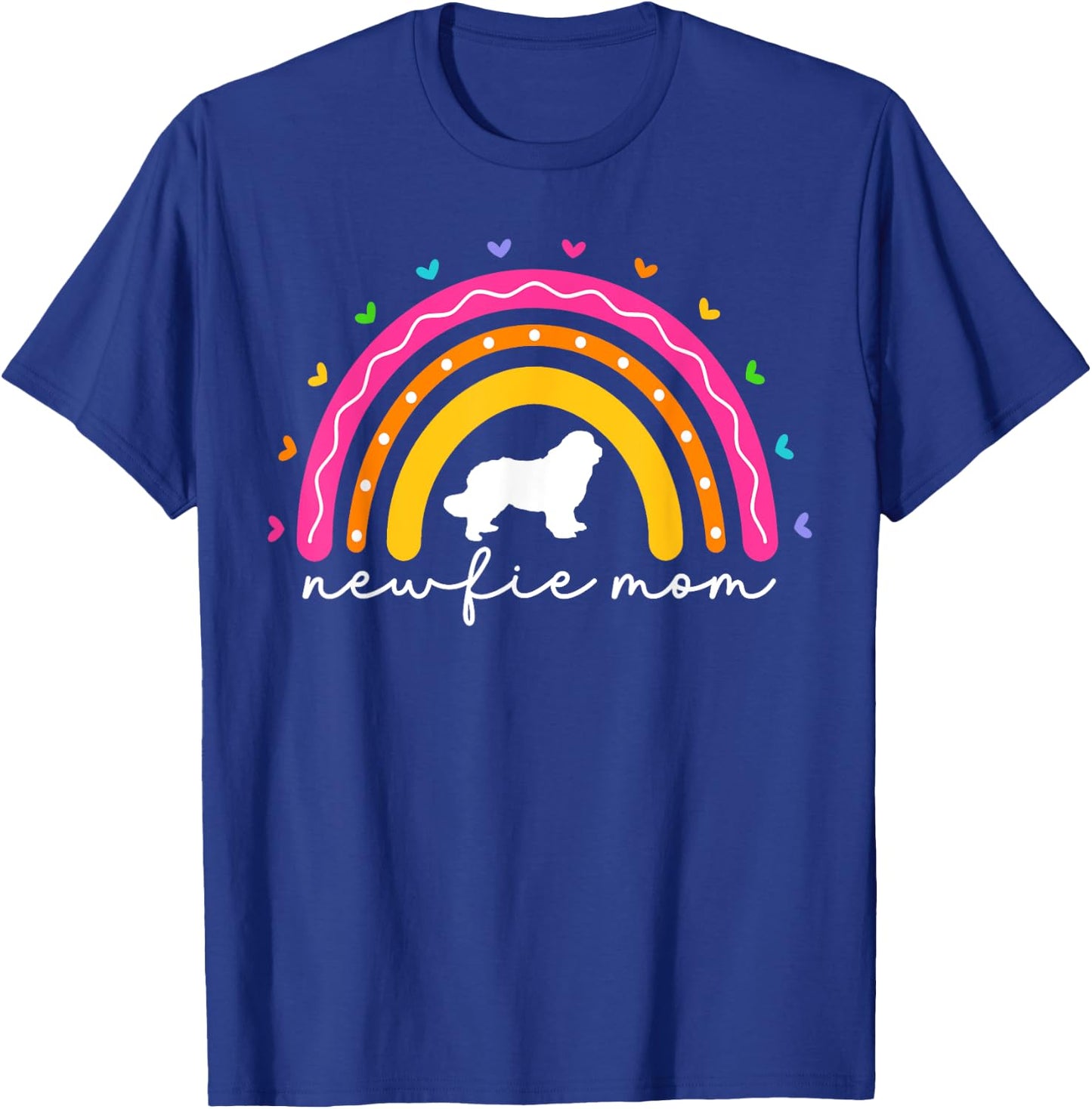 Newfie Mom Newfy Newfoundland Dog Mom Rainbow Newf T-Shirt - T-Shirt | Royal
