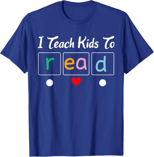 Funny Costume i Teach Kids to Read Teacher Women Men T-Shirt - T-Shirt | Royal