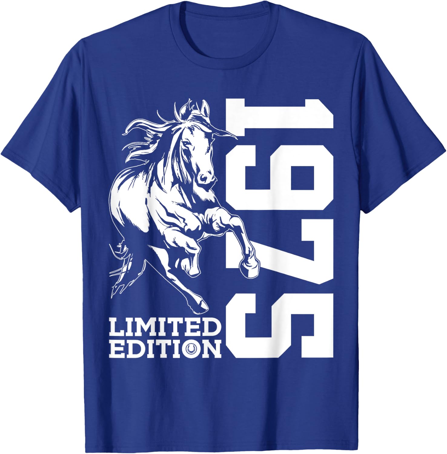 Riding 50th Birthday Horse Limited Edition 1975 Rider T-Shirt - T-Shirt | Royal
