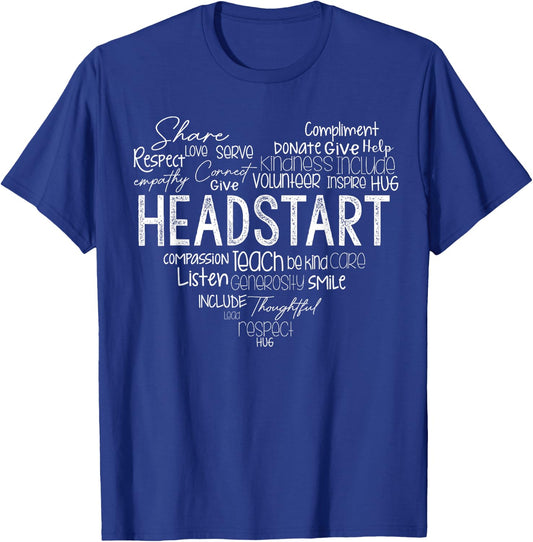 Girl First Day Headstart Leopard Plaid Back School Teacher T-Shirt - T-Shirt | Royal