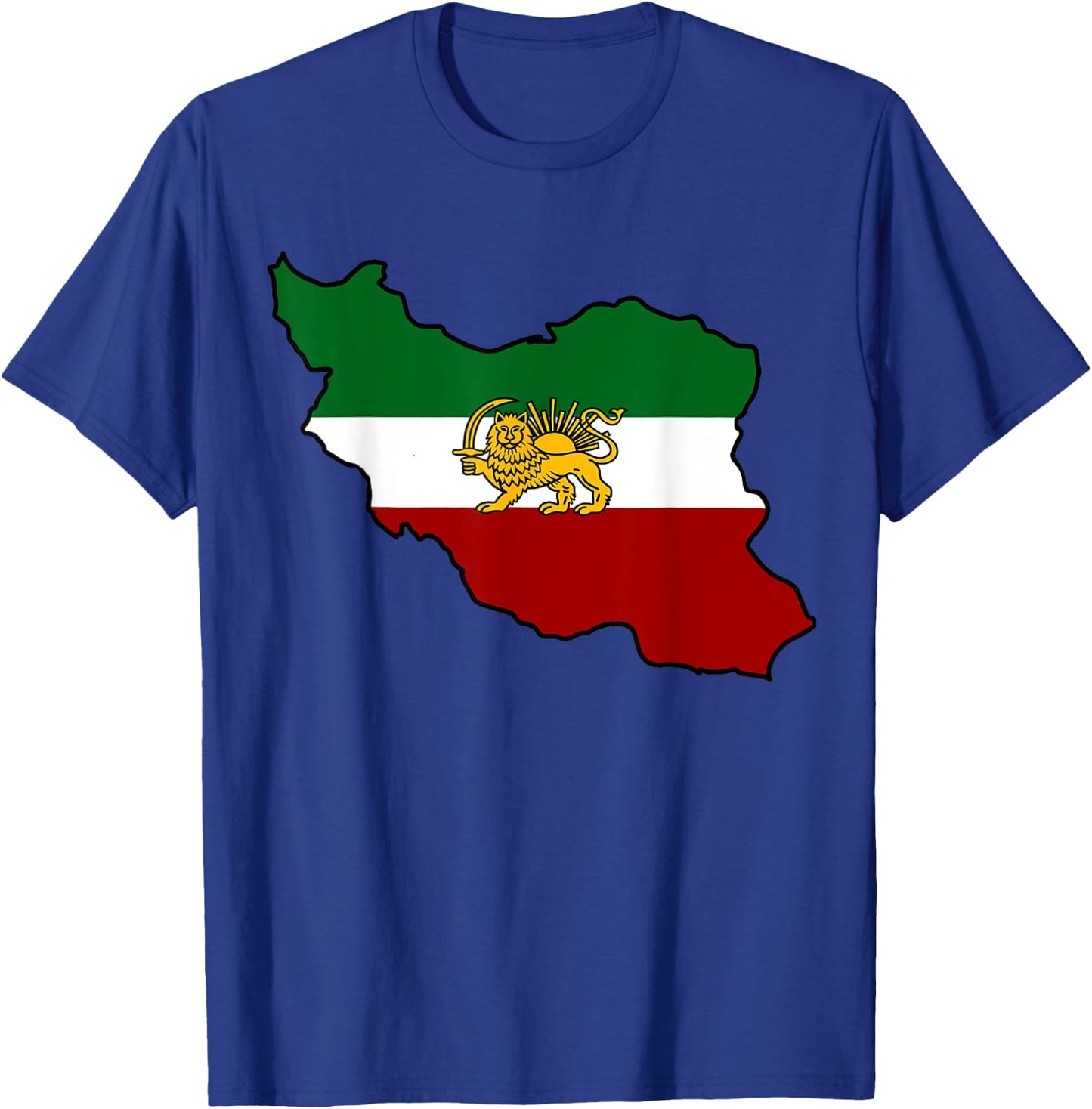 Iran flag with a lion T-Shirt - T-Shirt | Royal