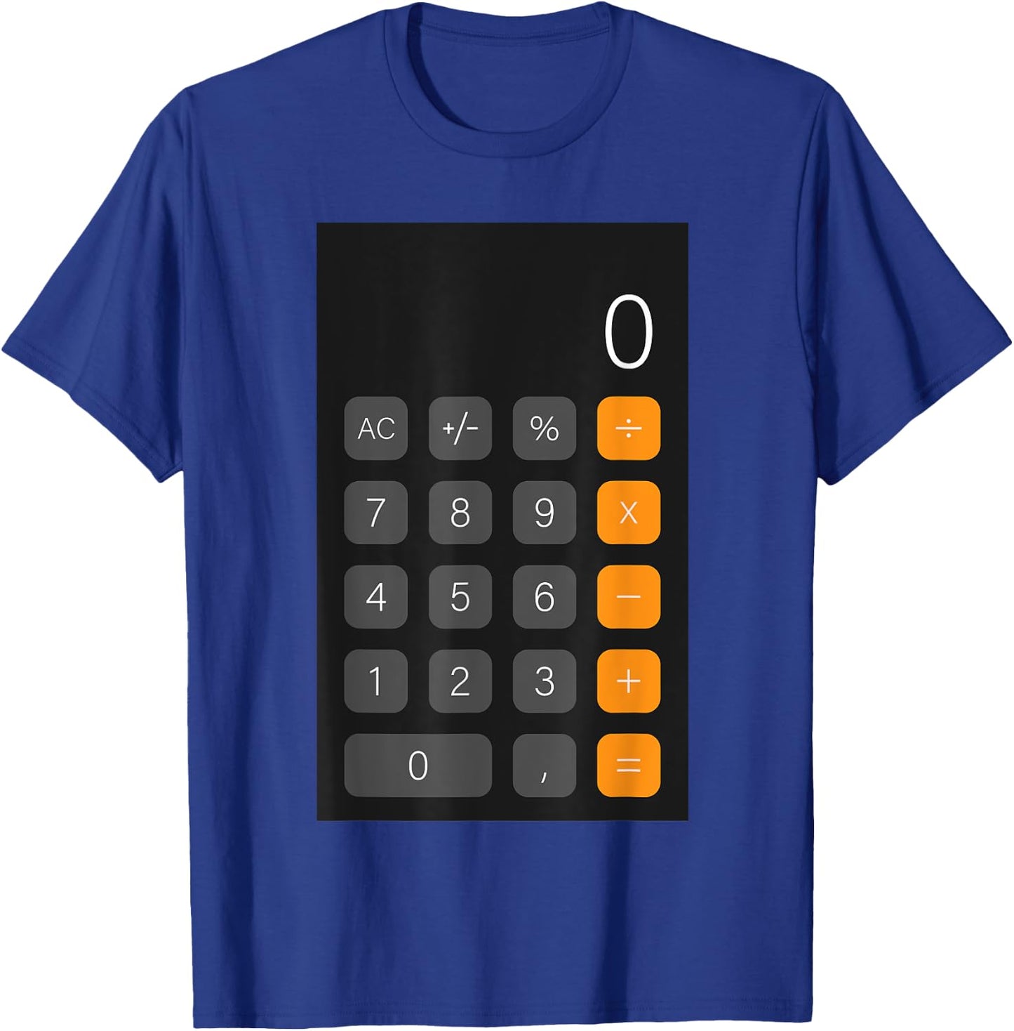 Funny Accountant Halloween Costume Outfit Math Calculator T-Shirt - T-Shirt | Royal