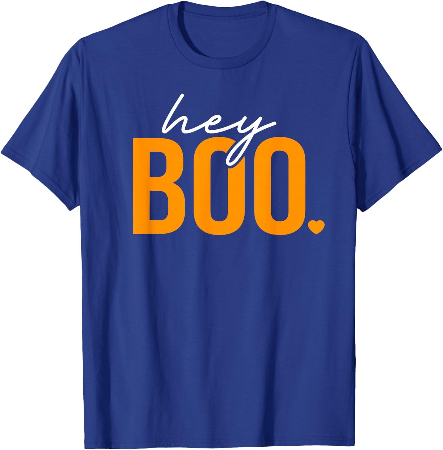 Hey Boo Funny Halloween Pun Ghost Spooky Toddler Boy Girl T-Shirt - T-Shirt | Royal