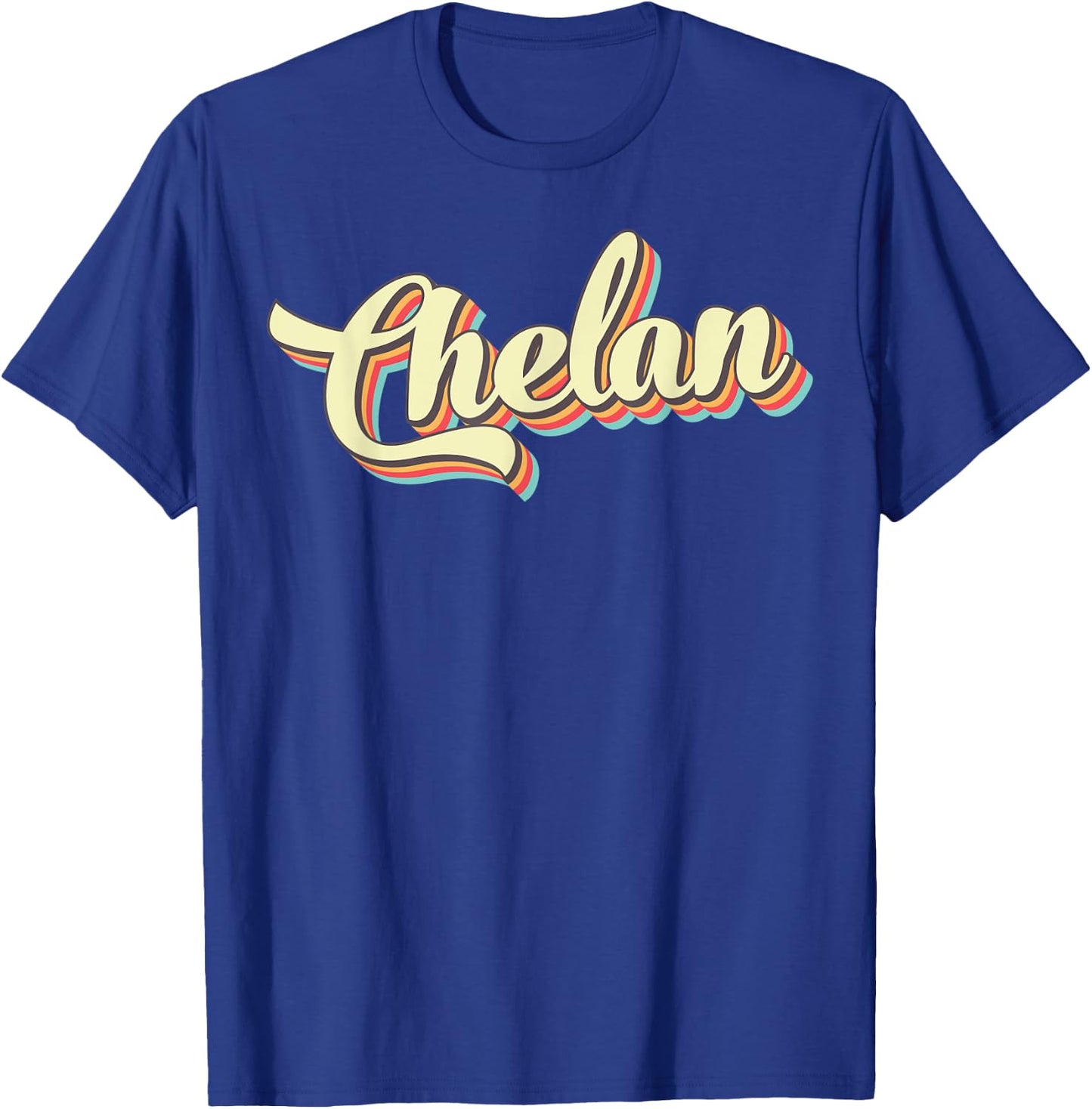 Chelan Retro Art Baseball Font Vintage T-Shirt - T-Shirt | Royal