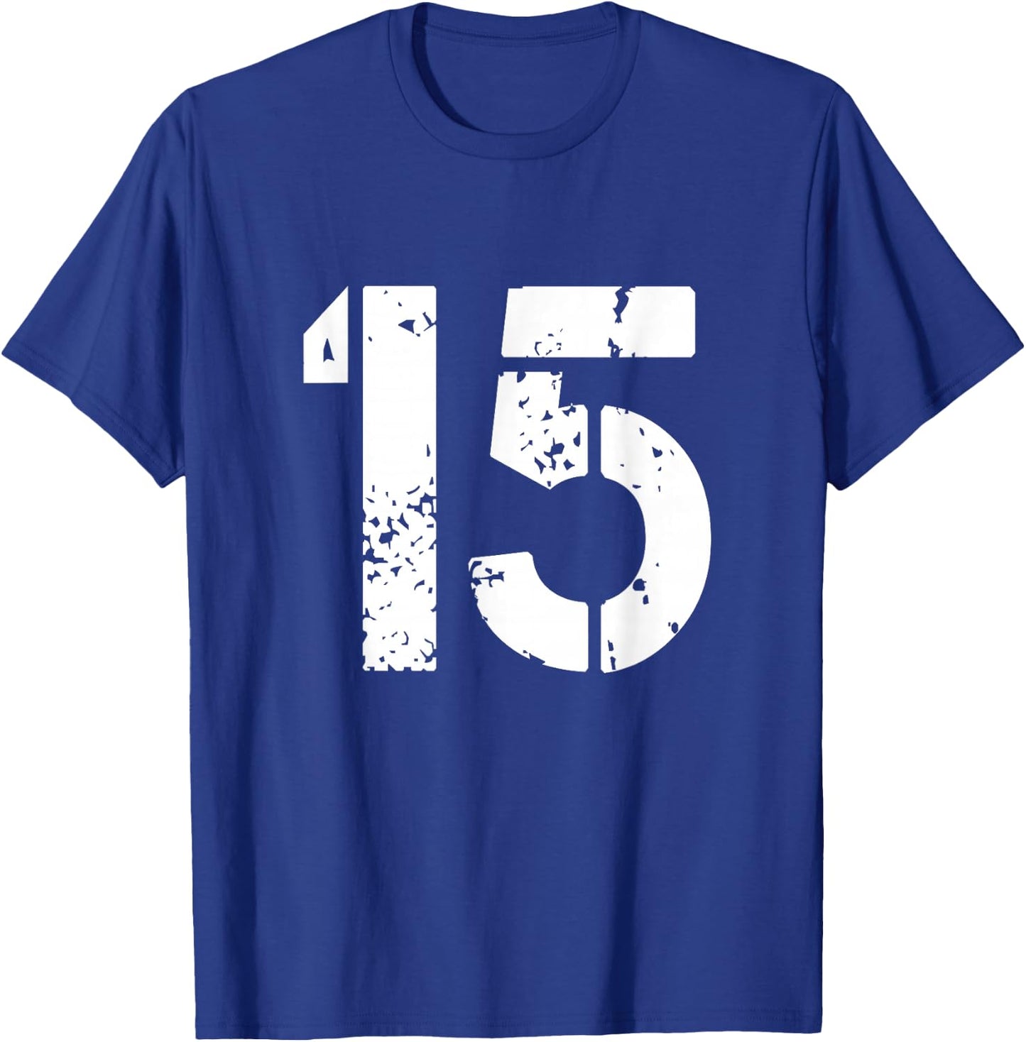 Number 15 Varsity Team - 15th Birthday & Fifteen Years Old T-Shirt - T-Shirt | Royal