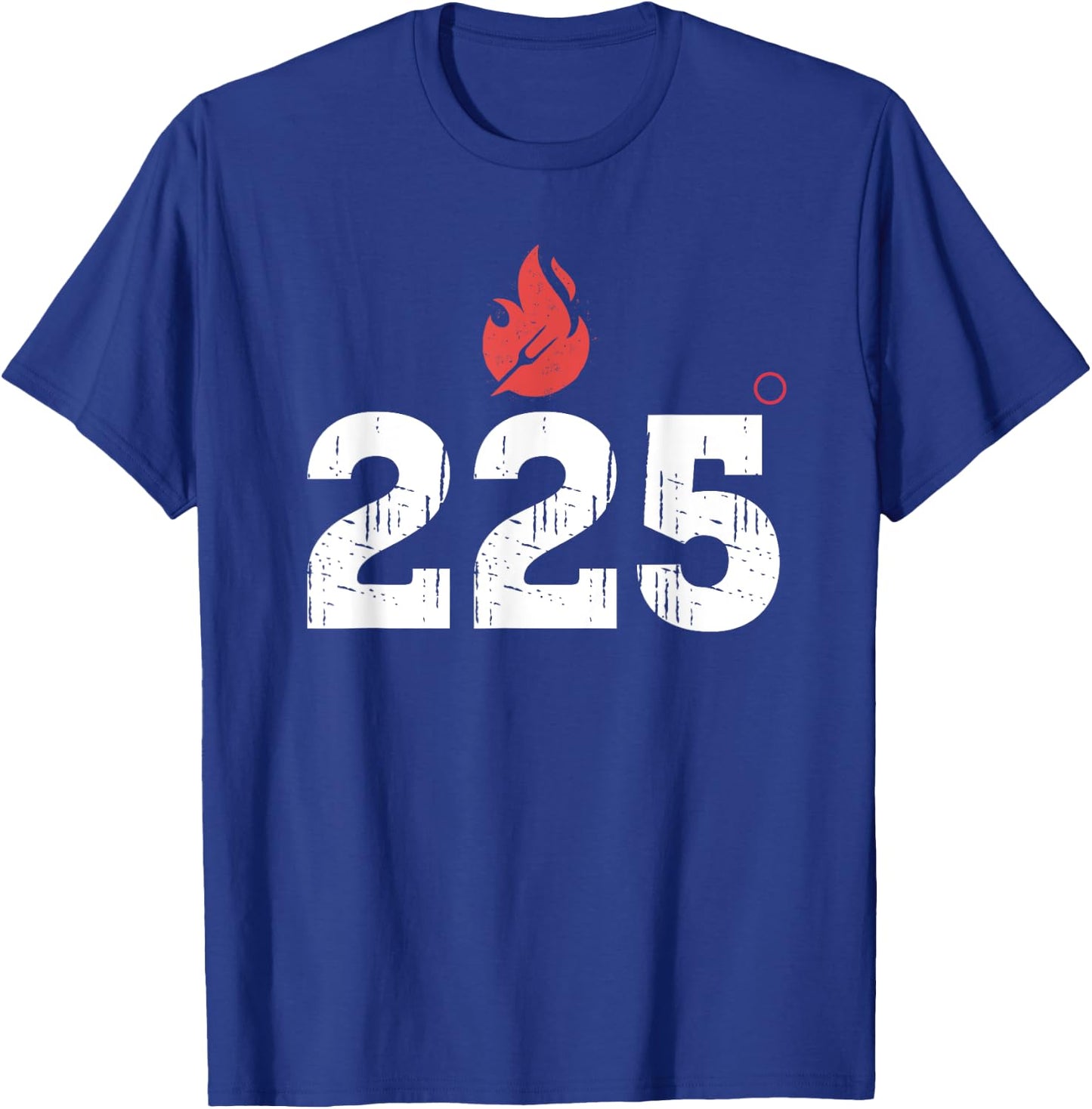 BBQ Barbeque Grilling 225 Degrees Smoking Meat Dad Father T-Shirt - T-Shirt | Royal