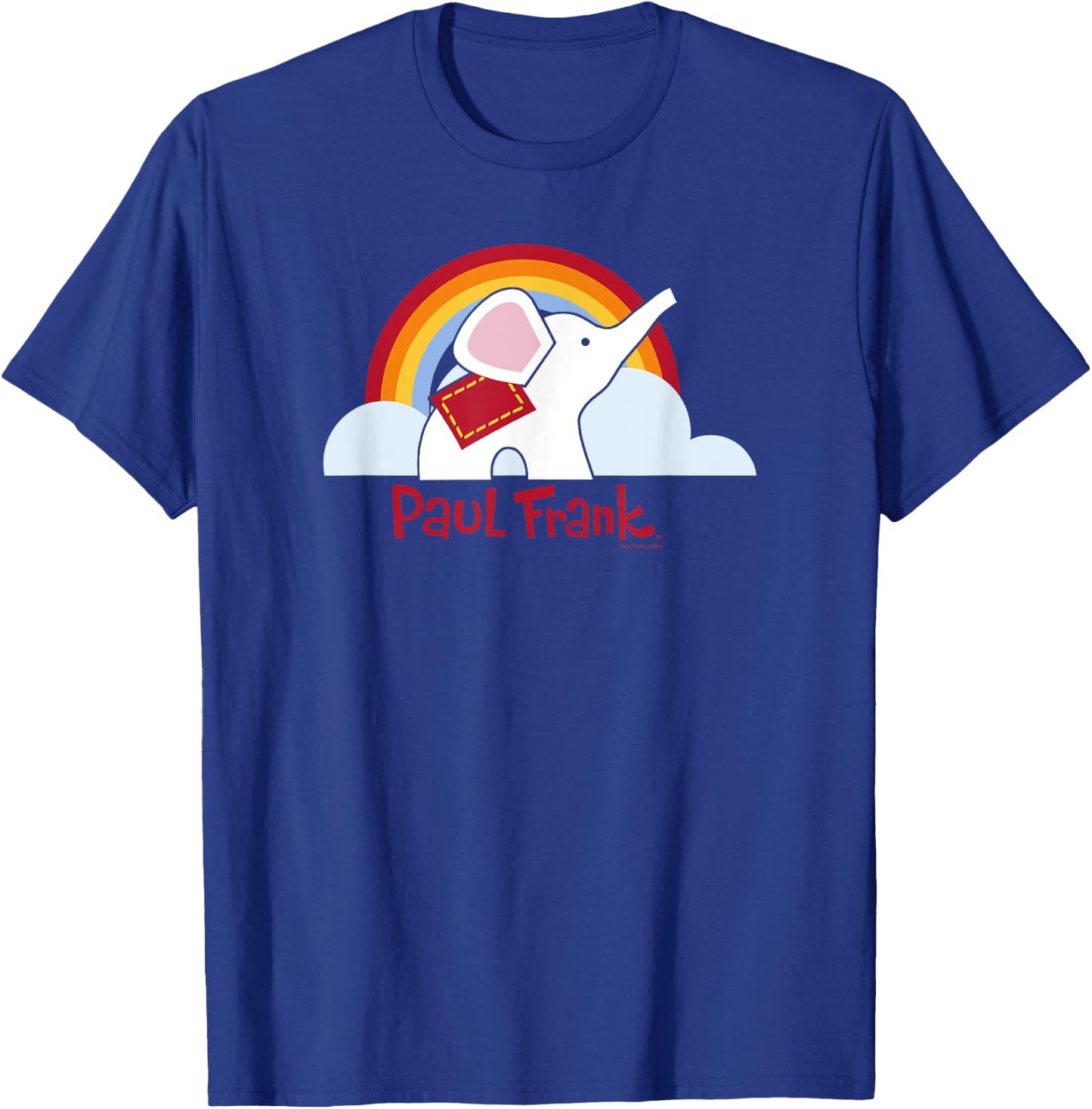 Paul Frank Ellie The Elephant Rainbow And Cloads Poster T-Shirt - T-Shirt | Royal