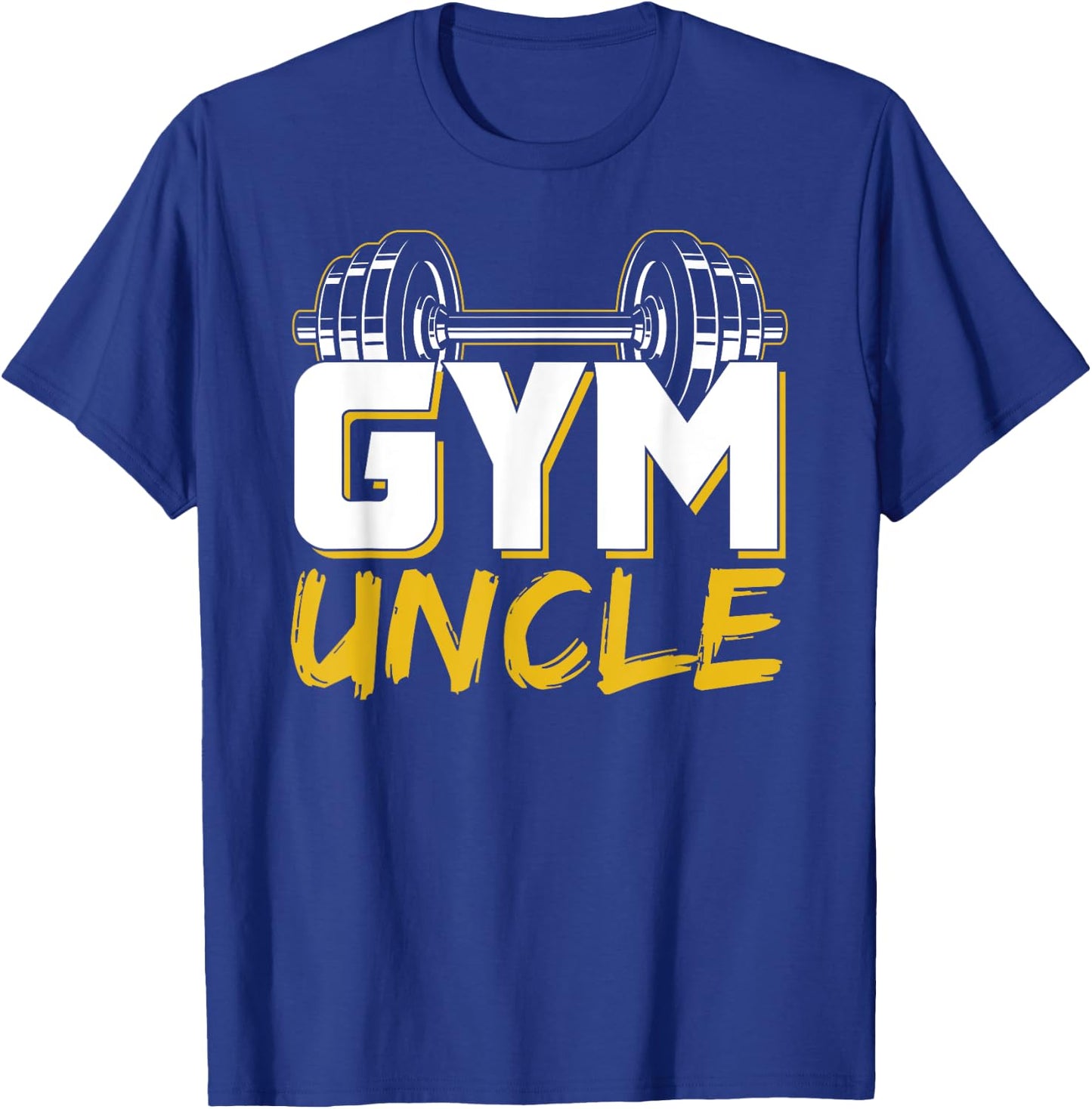 Gym Uncle , -Adults & Kids, Black, Short Sleeve, Small, Cotton Blend, Workout, Humorous Design with Lace Embellishment T-Shirt - T-Shirt | Royal