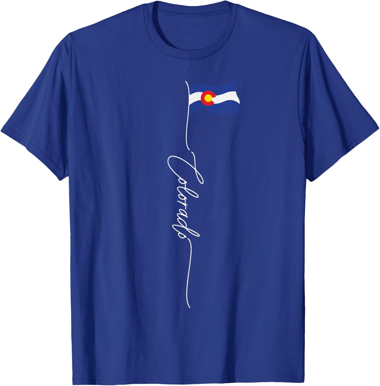 Colorado Flag, Colorado USA, Coloradans Elegant Enthusiast T-Shirt - T-Shirt | Royal