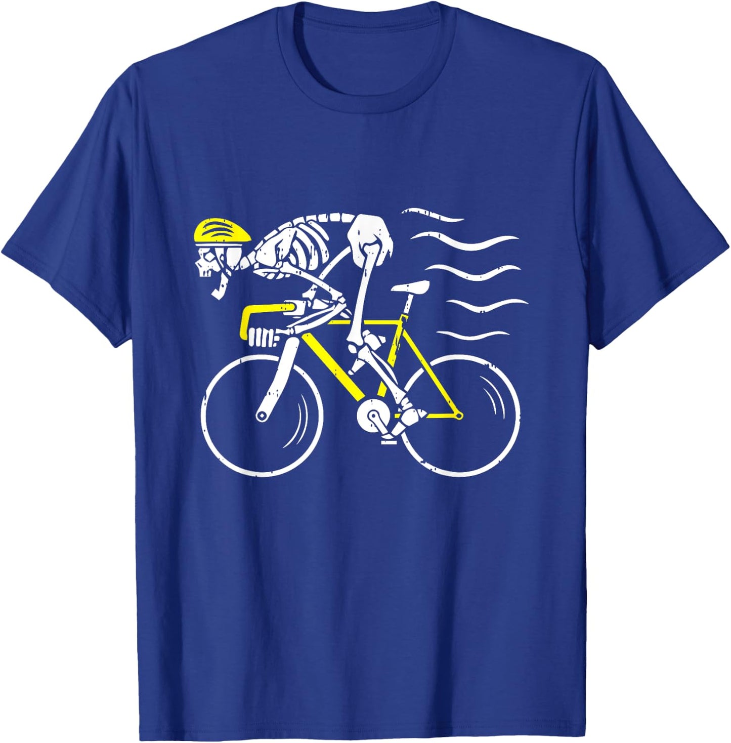 Skeleton Riding Bicycle Halloween Costume Cycling Biking T-Shirt - T-Shirt | Royal