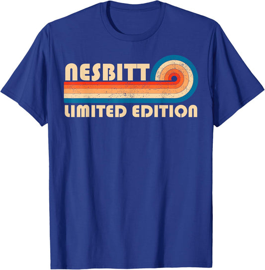 NESBITT Surname Retro Vintage 80s 90s Birthday Reunion T-Shirt - T-Shirt | Royal