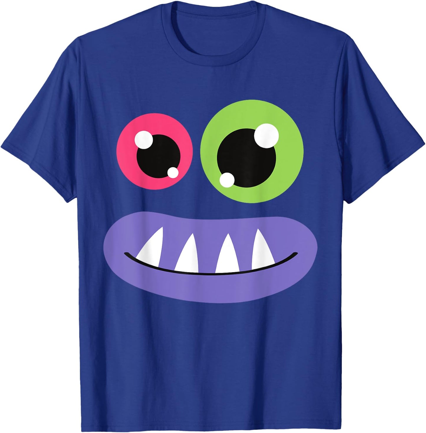 Cute Monster Face Halloween Costume Cute Group Men Women Kid T-Shirt - T-Shirt | Royal