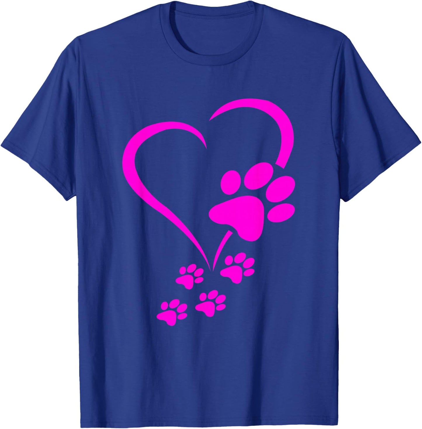 Dog Paws Hearts Baby Dogs - Dog Paw Print Dog Paw T-Shirt - T-Shirt | Royal