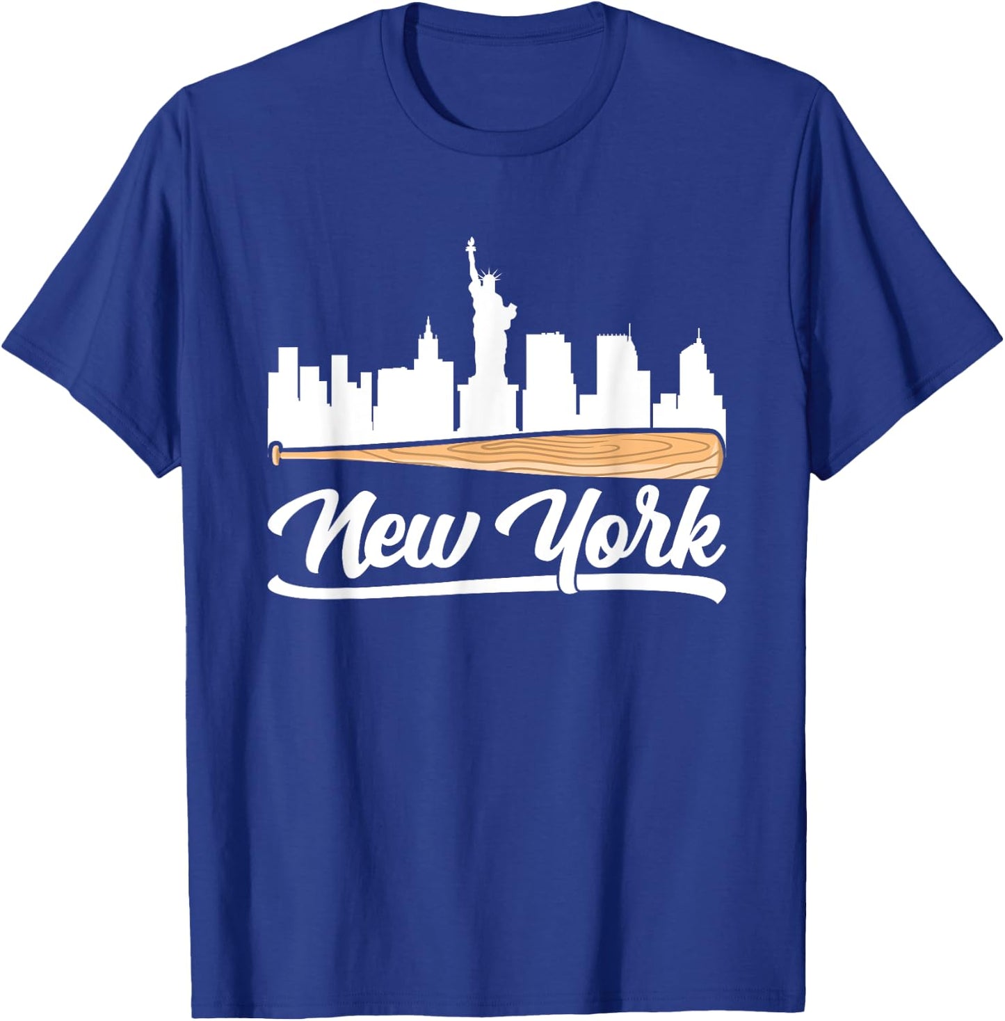 New York City Baseball Skyline T-Shirt - T-Shirt | Royal