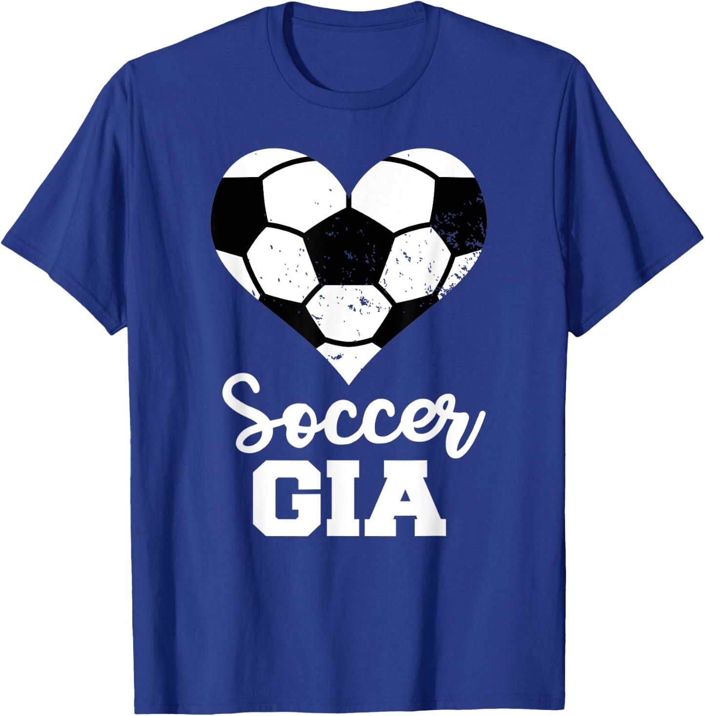 Soccer Gia Funny Soccer Heart Grandma Gia T-Shirt - T-Shirt | Royal