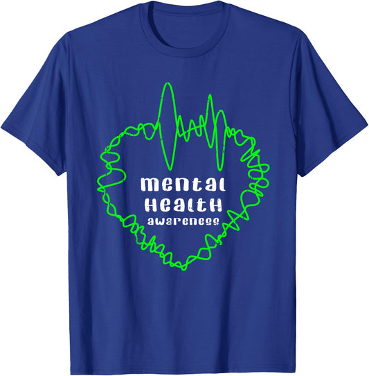 Mental Health Awareness Warrior Counselor Therapist T-Shirt - T-Shirt | Royal