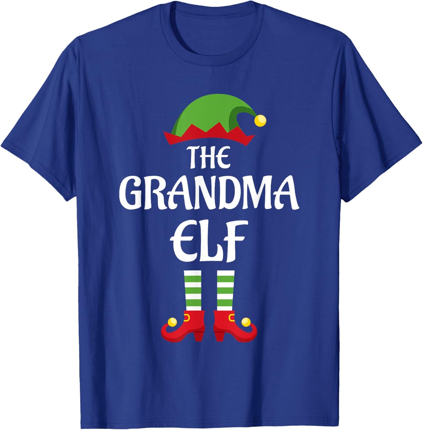 Grandma Elf Family Matching Group Christmas T-Shirt - T-Shirt | Royal