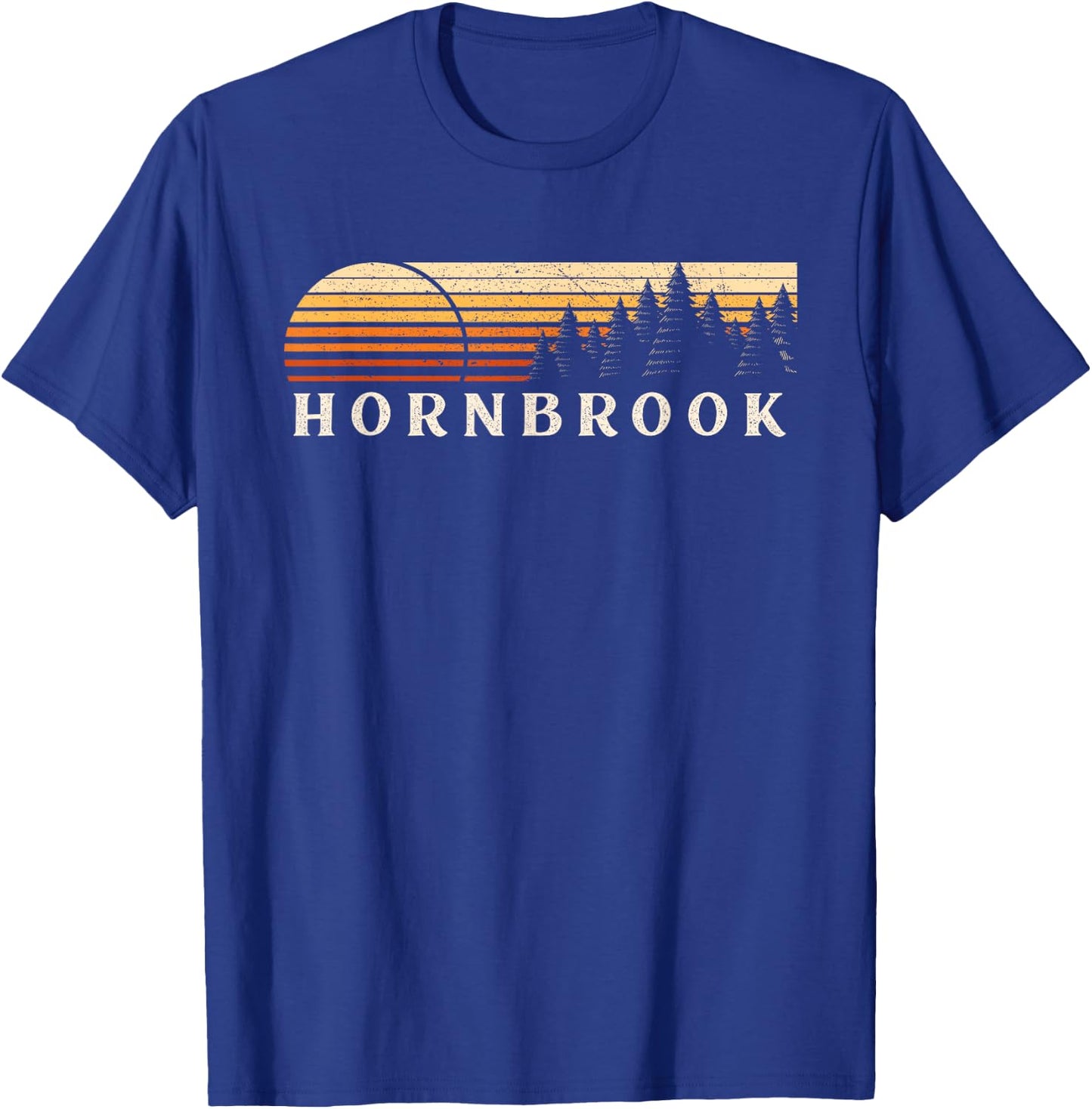 Hornbrook, CA Vintage Evergreen Sunset Eighties Retro T-Shirt - T-Shirt | Royal