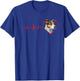 Jack Russell Terrier Heartbeat - Dog Breeder Animal Lover Men Women Kids T-Shirt - T-Shirt | Royal