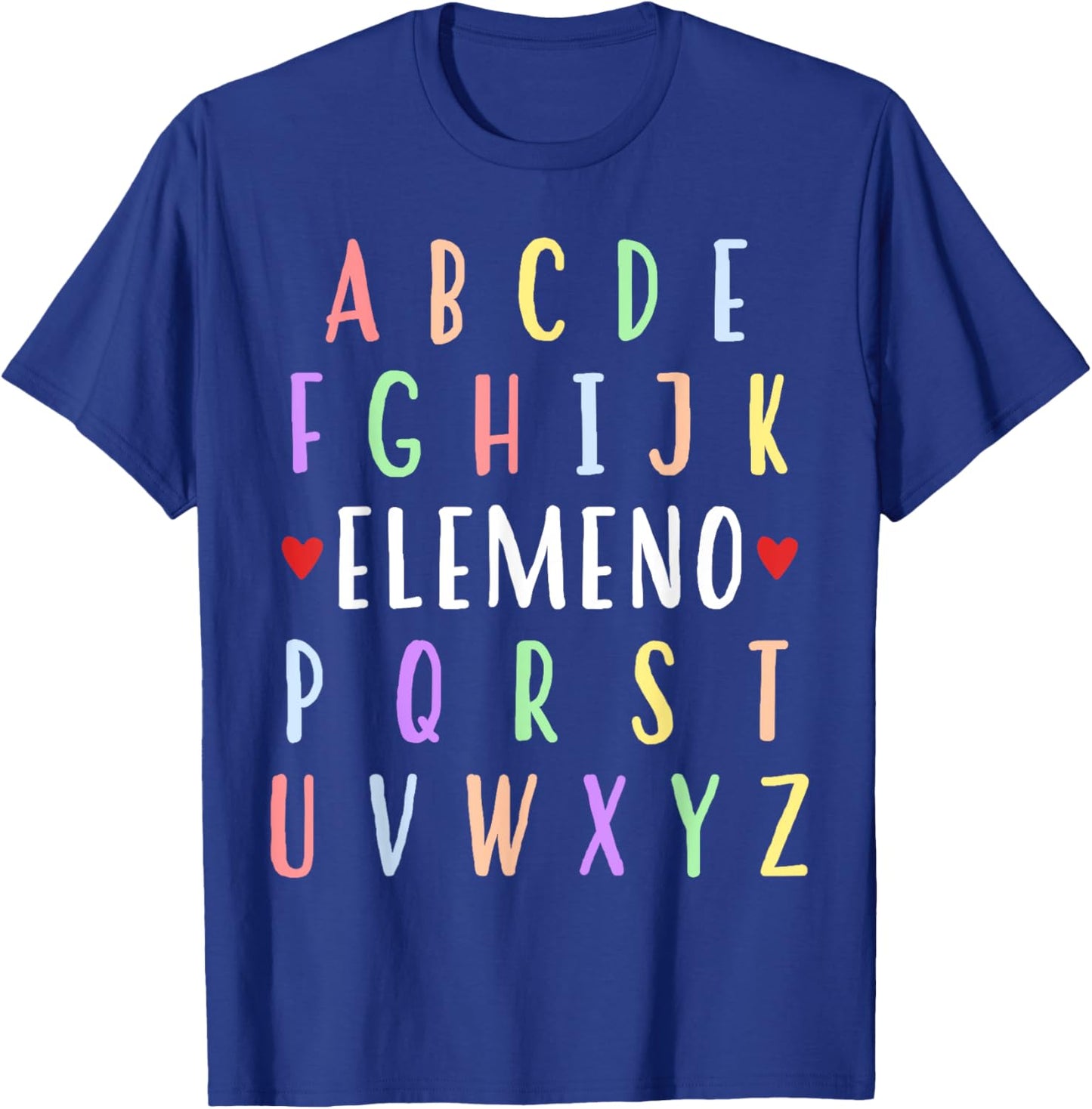 Funny Alphabet ABC Elemeno Kids Teacher First Day of School T-Shirt - T-Shirt | Royal
