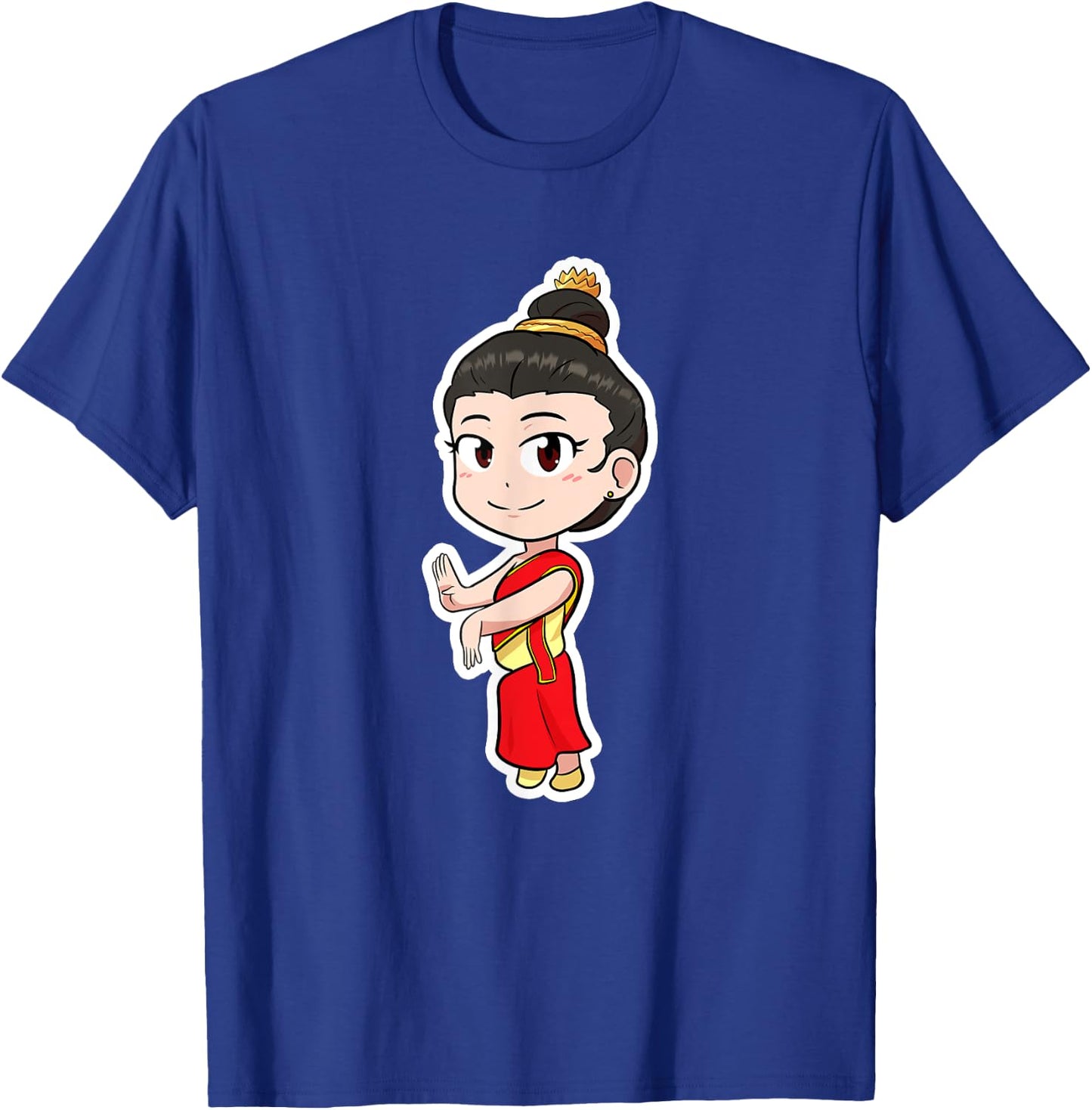 Laos Lao Laotian Proud Flag Traditional Dress Lao Sinh Girl T-Shirt - T-Shirt | Royal