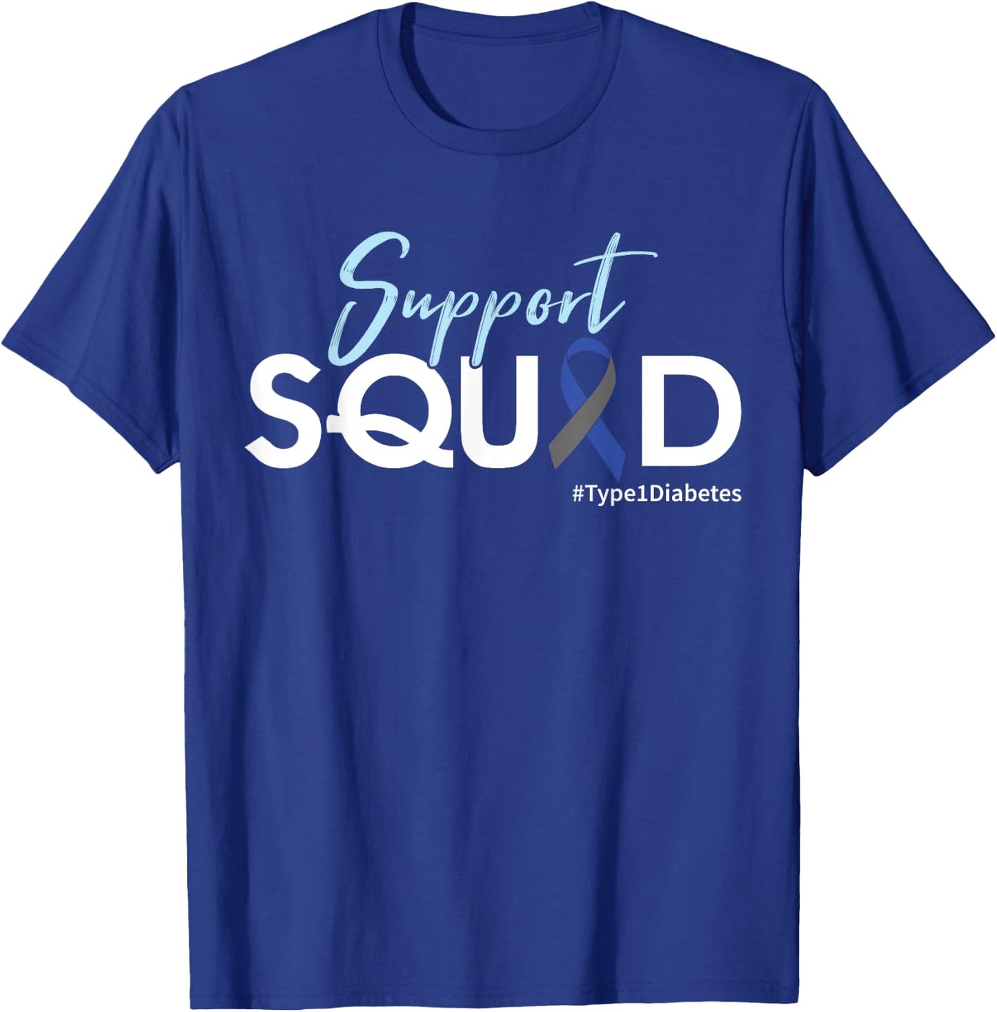 Support Squad - Type 1 Diabetes Awareness T-Shirt - T-Shirt | Royal