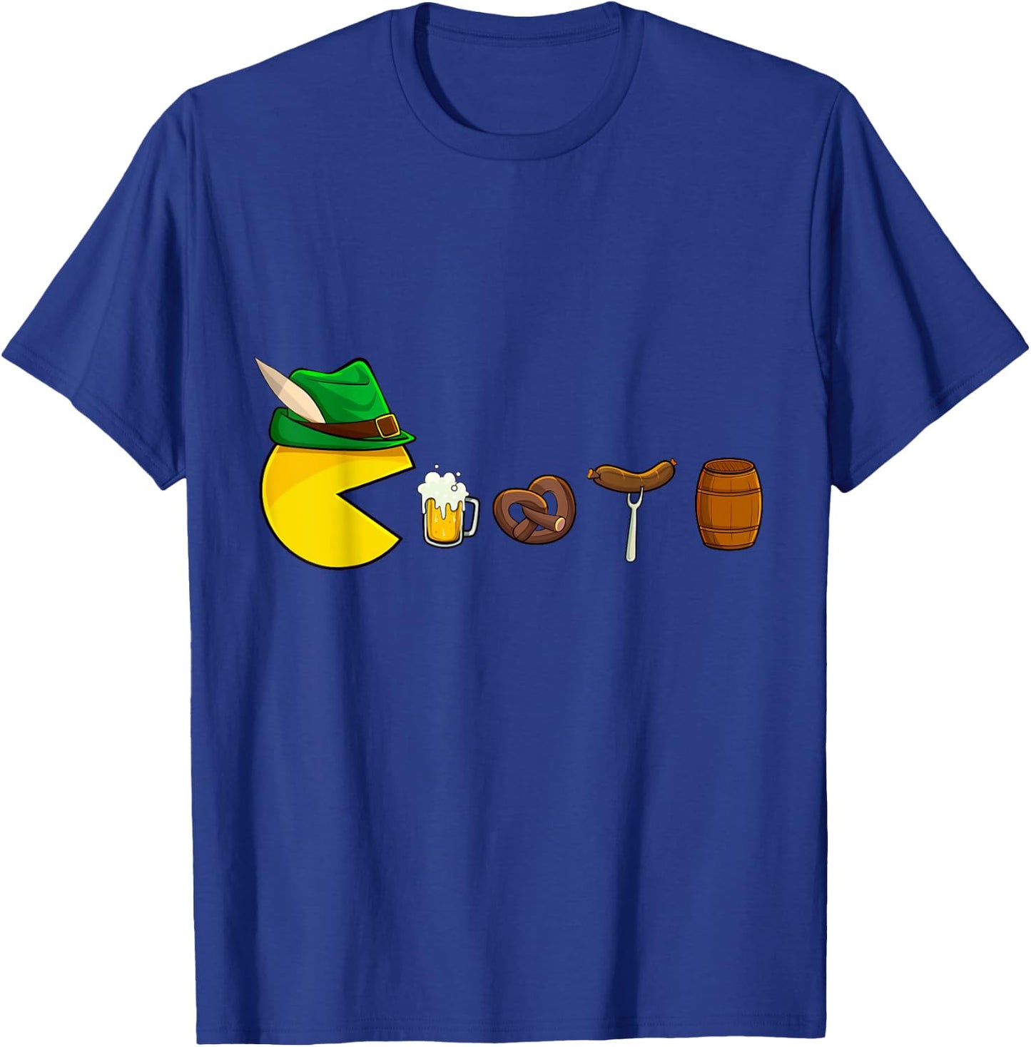 Oktoberfest Video Game Lederhosen Beer Pretzel Funny Prost T-Shirt - T-Shirt | Royal