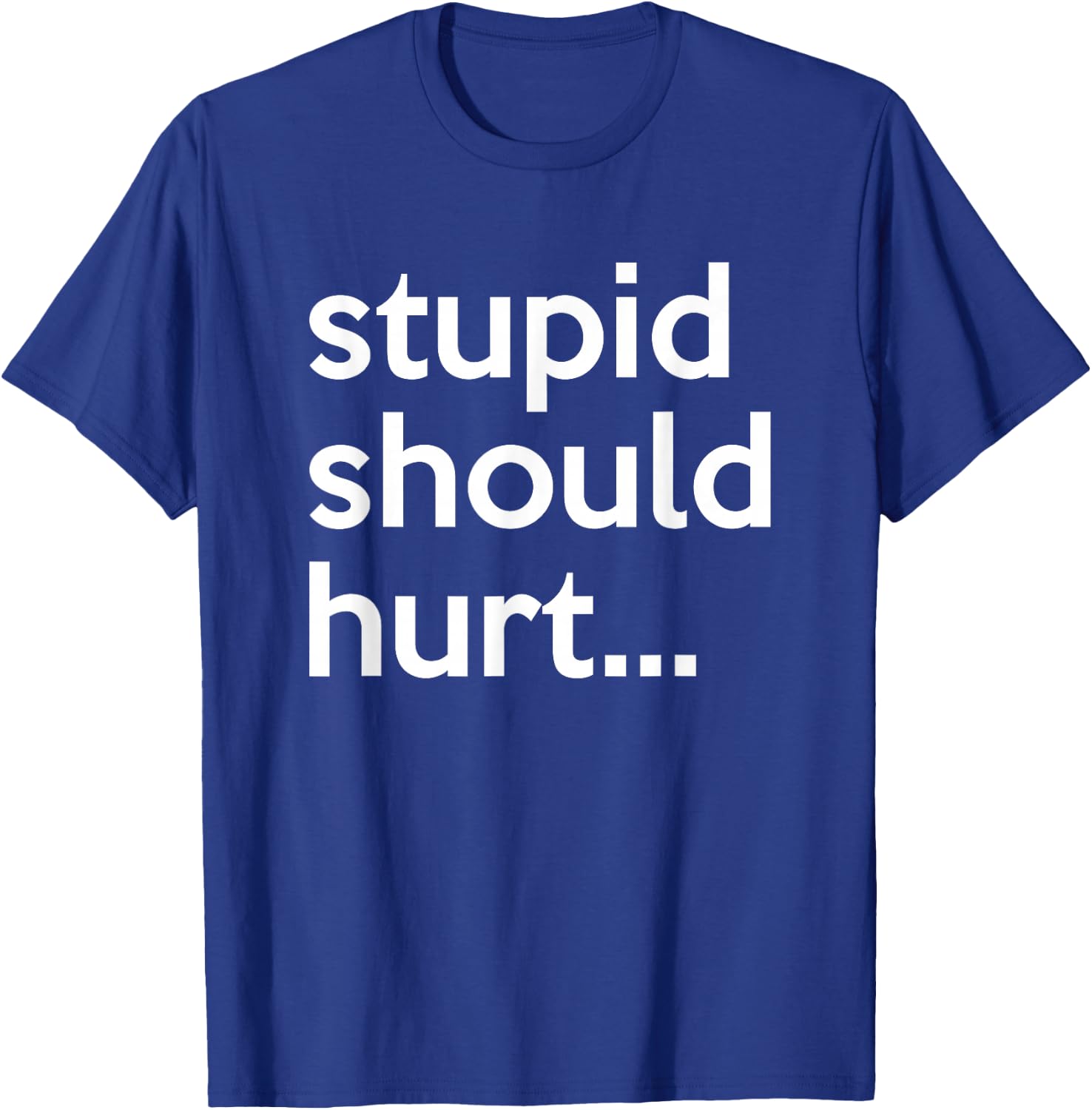 Stupid Should Hurt Sarcastic Beefy Dad Humor Veteran T-Shirt - T-Shirt | Royal