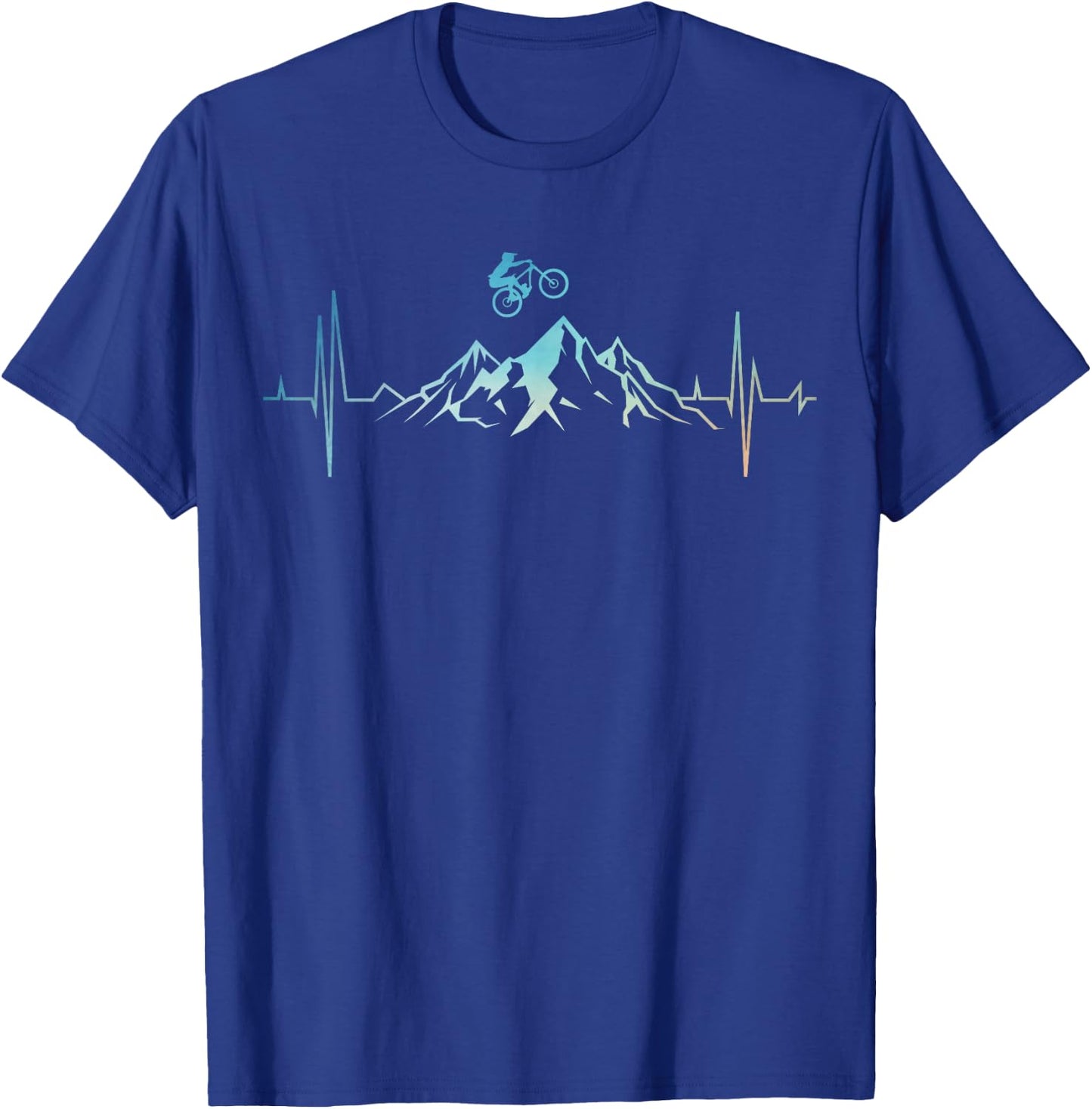 Funny Mountain Bike Art Women MTB Mountain Biker T-Shirt - T-Shirt | Royal