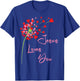 Jesus Loves You, Dandelion Blowing Hearts Christian T-Shirt - T-Shirt | Royal