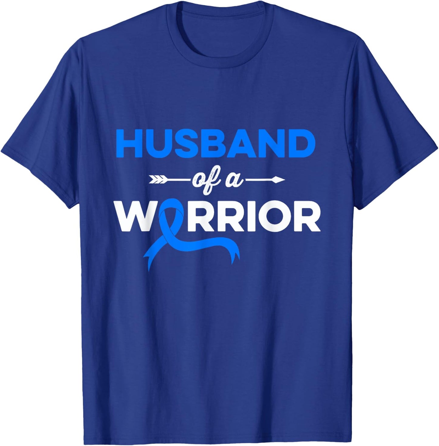 Husband Of a Colon Cancer Warrior Family Colon Cancer T-Shirt - T-Shirt | Royal