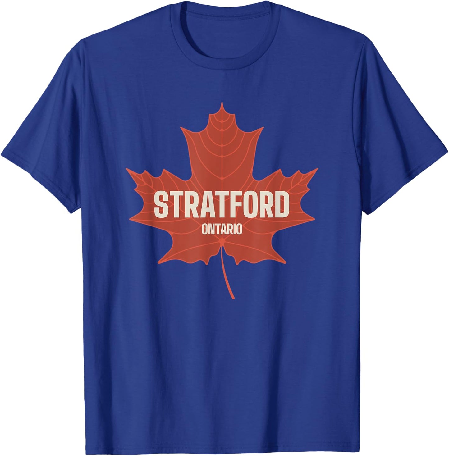 Stratford Ontario Canada Canadian Heritage Maple Leaf ON T-Shirt - T-Shirt | Royal