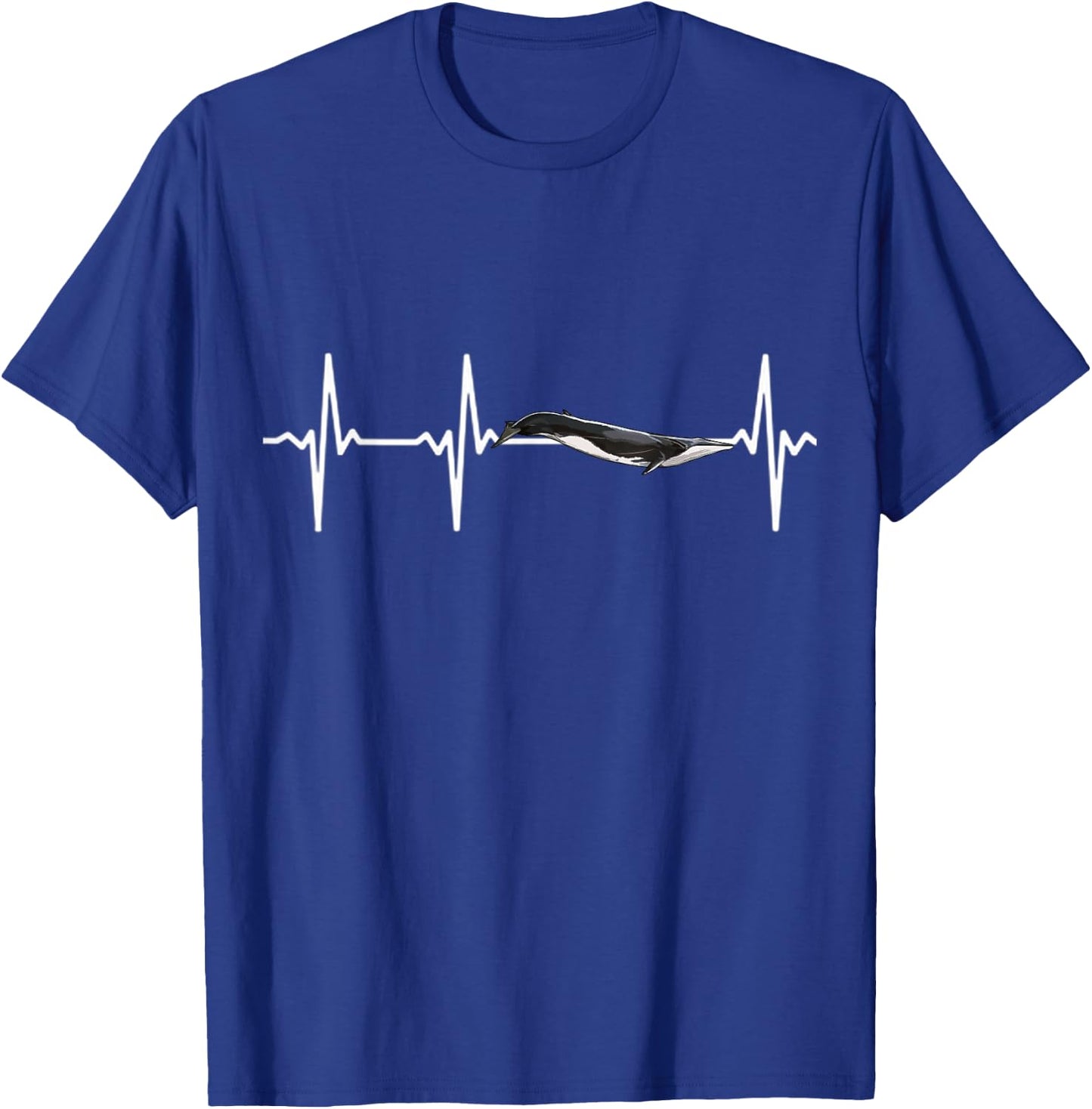 Fin Whale Heartbeat Whale Lovers T-Shirt - T-Shirt | Royal