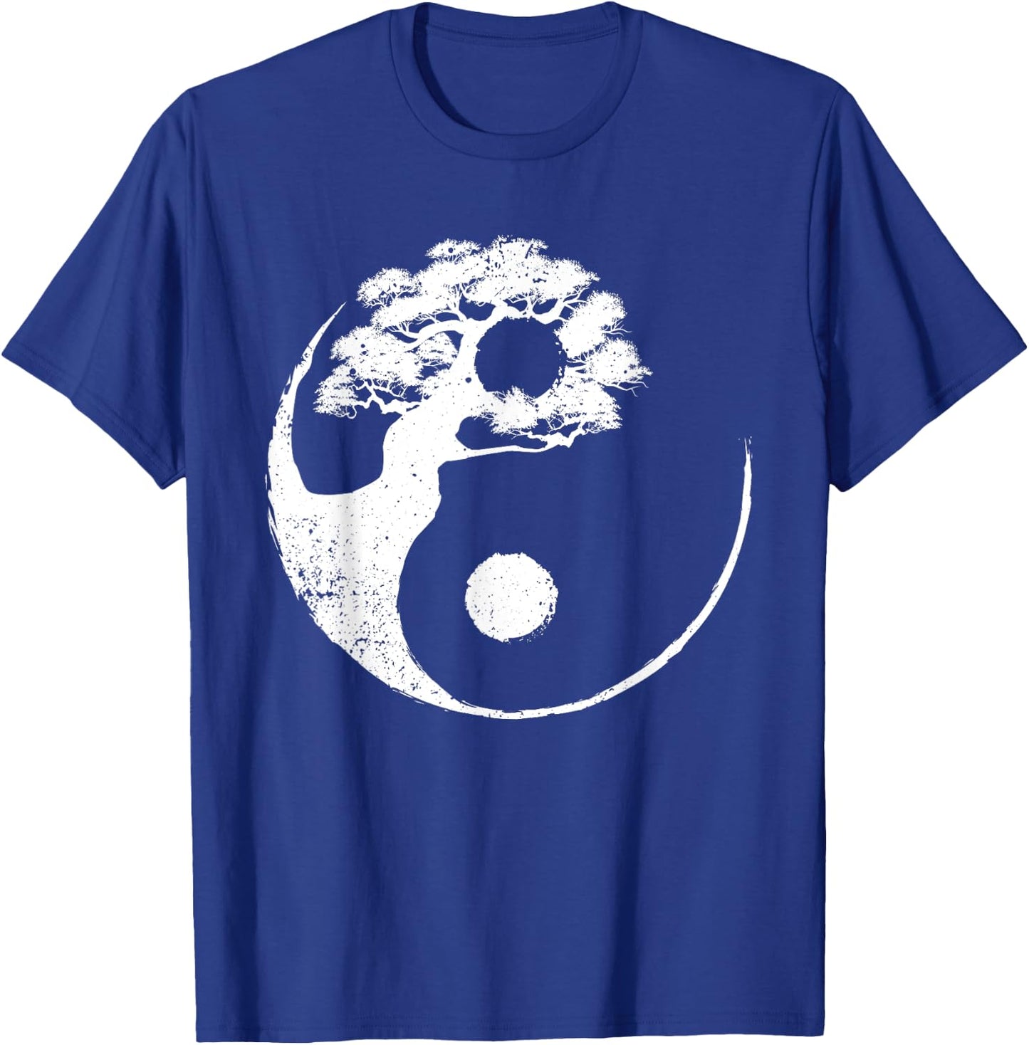 Cute Yin Yang Design Buddhist Men Women Bonsai Tree Lovers T-Shirt - T-Shirt | Royal