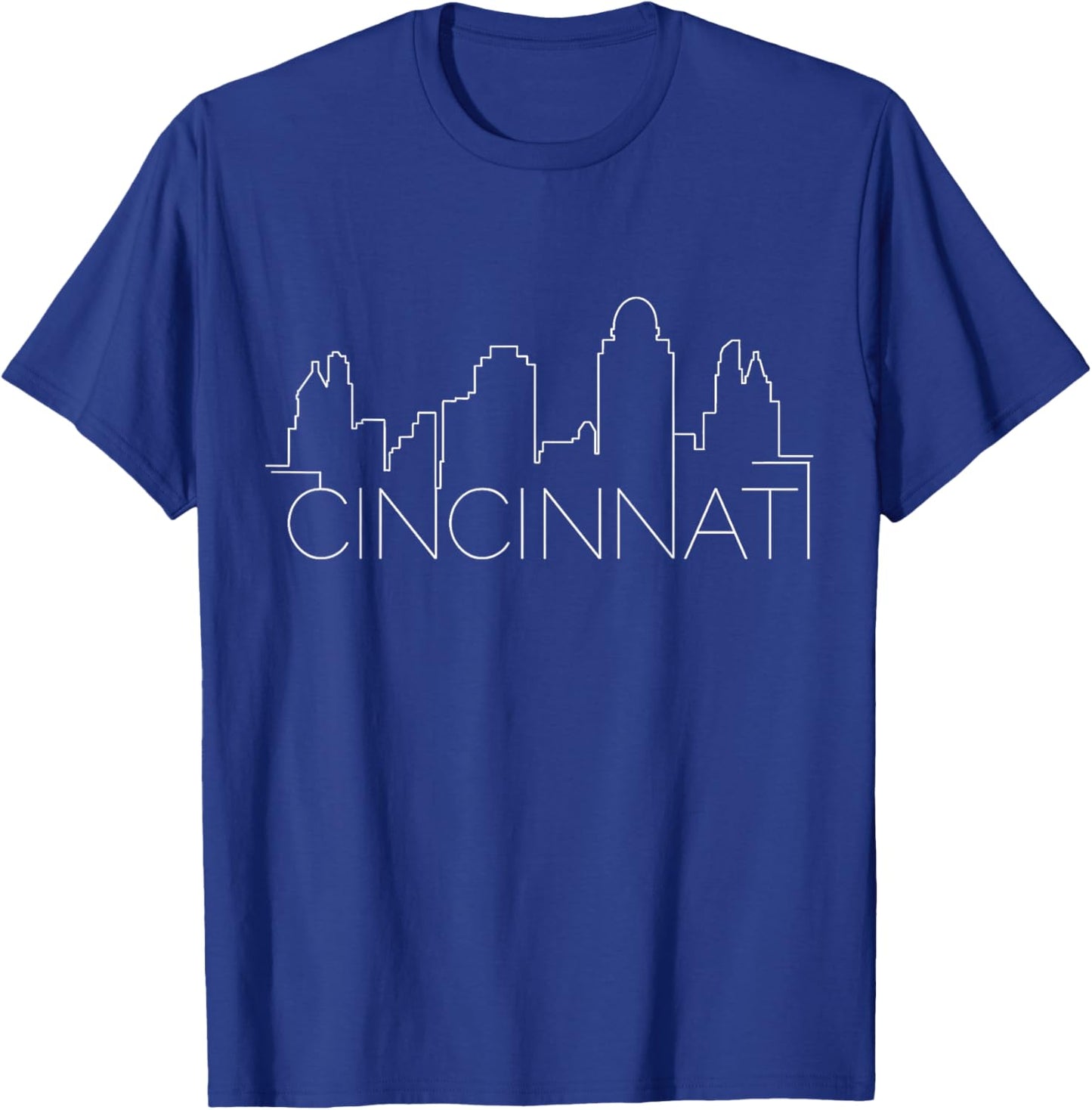 Cincinnati Skyline Ohio Vintage Pride T-Shirt - T-Shirt | Royal