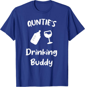 Auntie's Drinking Buddy T-Shirt - T-Shirt | Royal